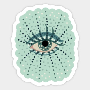 Dotted Blue Eye Sticker